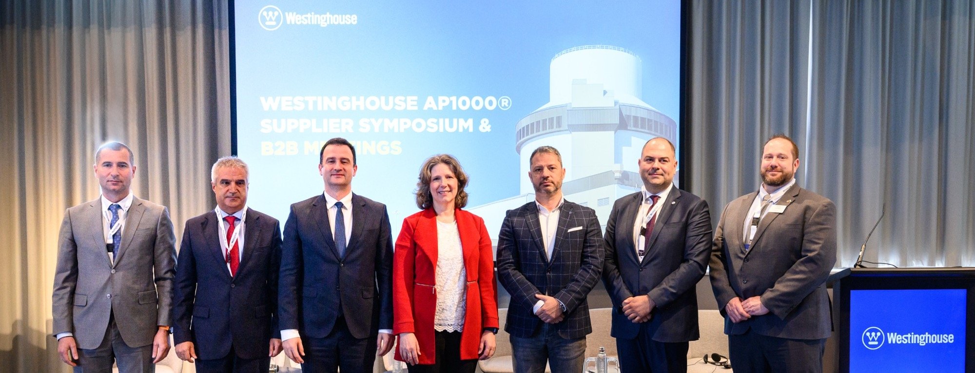 Leaders from Bulgaria, the United States and Westinghouse who spoke at the supplier symposium, April 29, 2025, in Sofia.