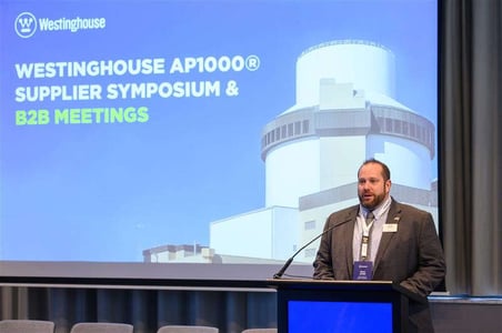 Sean Jones, Westinghouse Senior Director for Supply Chain, spoke at the suuplier symposium in Sofia on April 29, 2025.